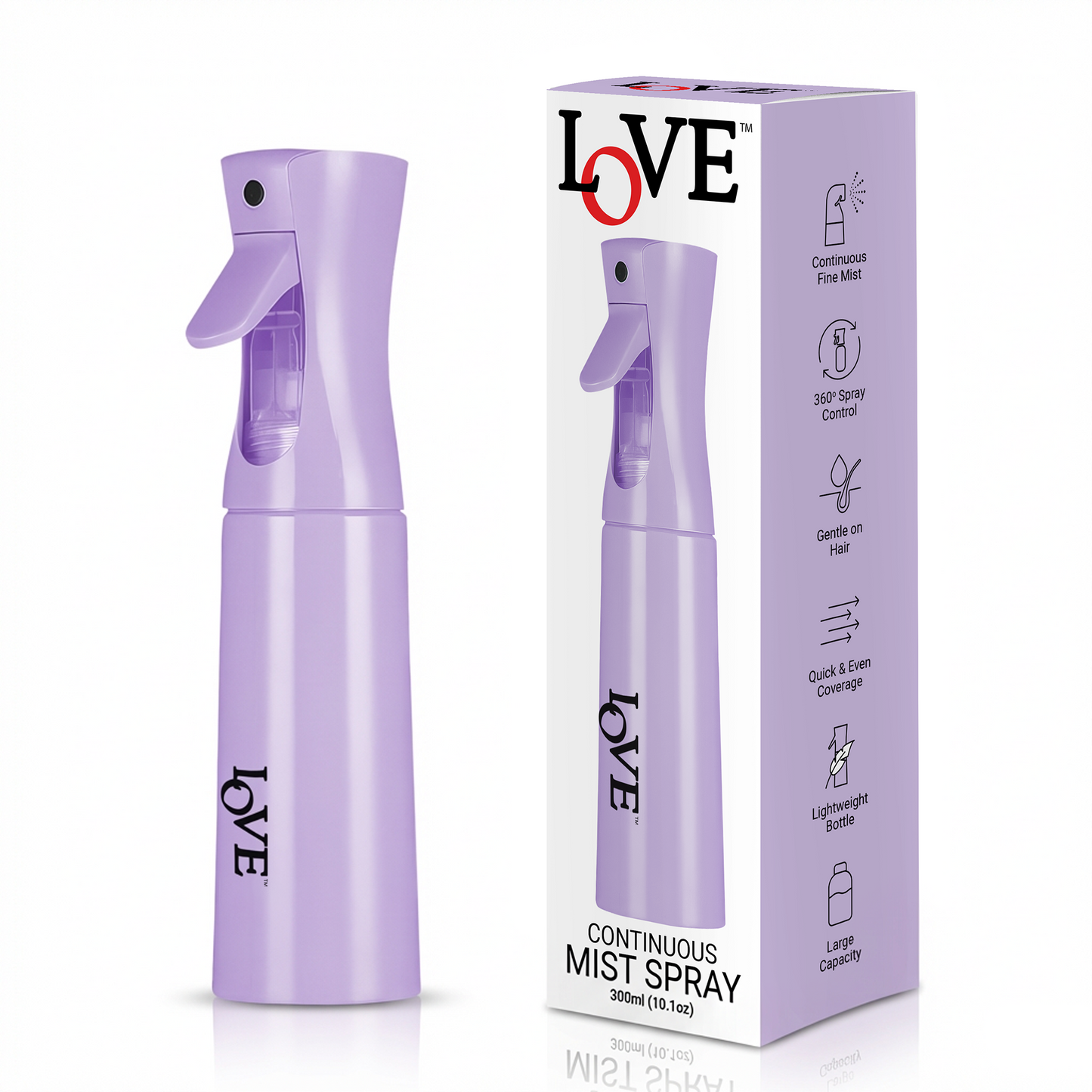 MIST SPRAY - LMS300PL - LOVE MULTIPURPOSE CONTINUOUS FINE MIST SPRAY BOTTLE - 300 ML - PURPLE