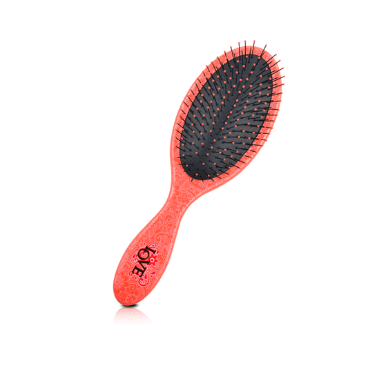 HAIR BRUSH - LPD01LC - LOVE WET N DRY PRO DETANGLER DETANGLE BRUSH - OVAL CORAL - PACK OF 6