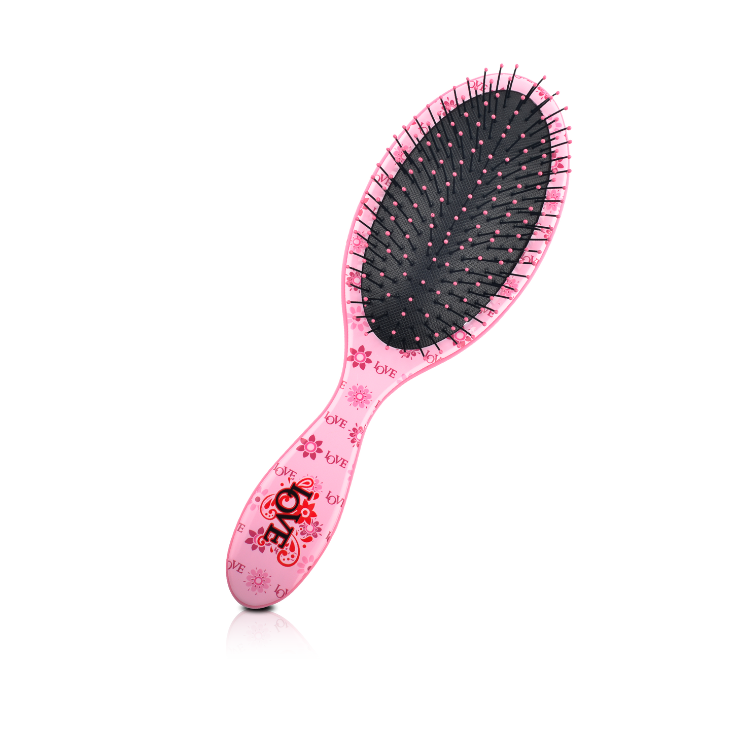 HAIR BRUSH - LPD01LP - LOVE WET N DRY PRO DETANGLER DETANGLE BRUSH - OVAL PINK - PACK OF 6