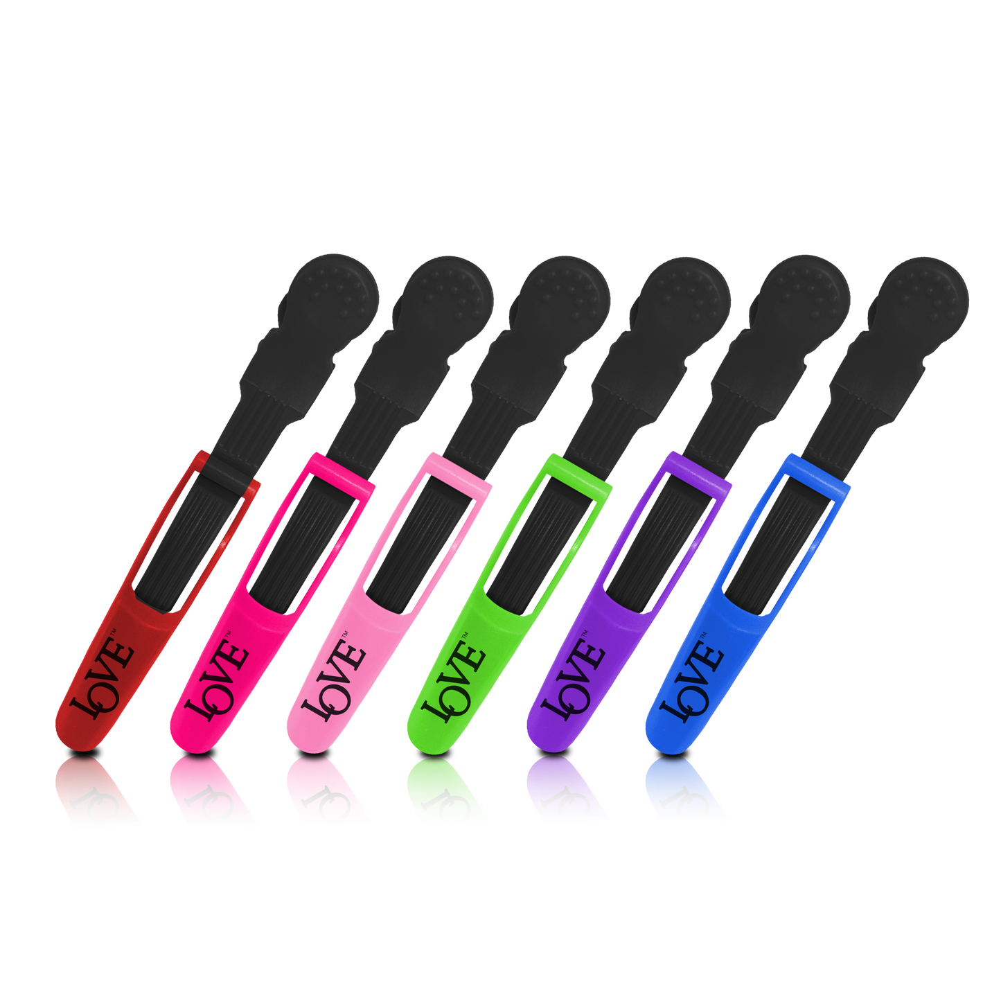 HAIR CLIP - HPLV13MBM - LOVE MAXIMUM HOLD SECTIONING CLIP - MEDIUM SIZE - 6 PCS - PACK OF 6