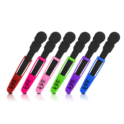 HAIR CLIP - HPLV13MBM - LOVE MAXIMUM HOLD SECTIONING CLIP - MEDIUM SIZE - 6 PCS - PACK OF 6