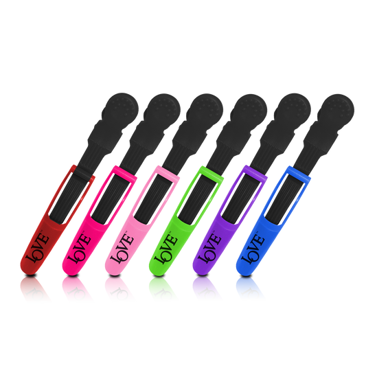 HAIR CLIP - HPLV13MBM - LOVE MAXIMUM HOLD SECTIONING CLIP - MEDIUM SIZE - 6 PCS - PACK OF 6