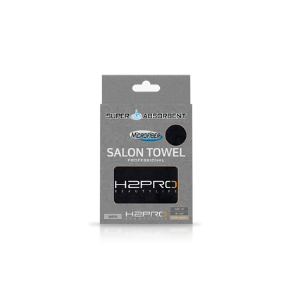 TOWEL - SAST01 - SUPER ABSORBENT MICROFIBER SALON TOWEL - 16" X 29" - BLACK