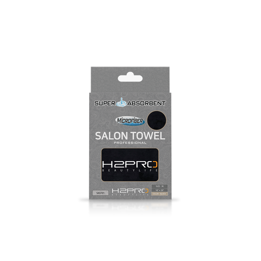 TOWEL - SAST01 - SUPER ABSORBENT MICROFIBER SALON TOWEL - 16" X 29" - BLACK