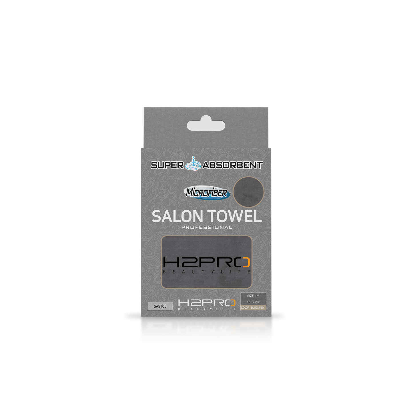 TOWEL - SAST02 - SUPER ABSORBENT MICROFIBER SALON TOWEL - 16" X 29" - GRAY