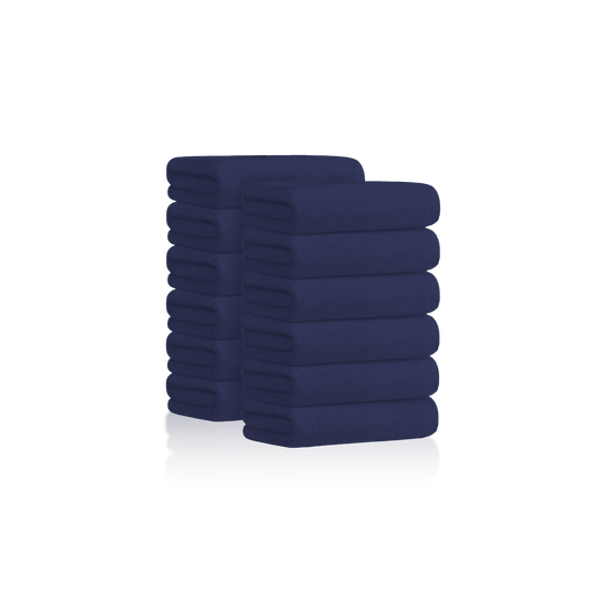 TOWEL - SAST10NV - SUPER ABSORBENT MICROFIBER SALON TOWEL - 16" X 29" - NAVY - 12 PCS