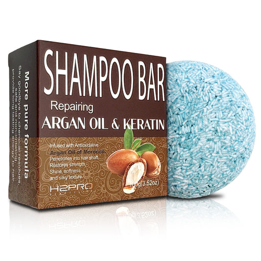 SHAMPOO BAR - SBA-2301 - H2PRO REPAIRING ARGAN OIL AND KERATIN (3.52 oz / 100 g) - PACK OF 6
