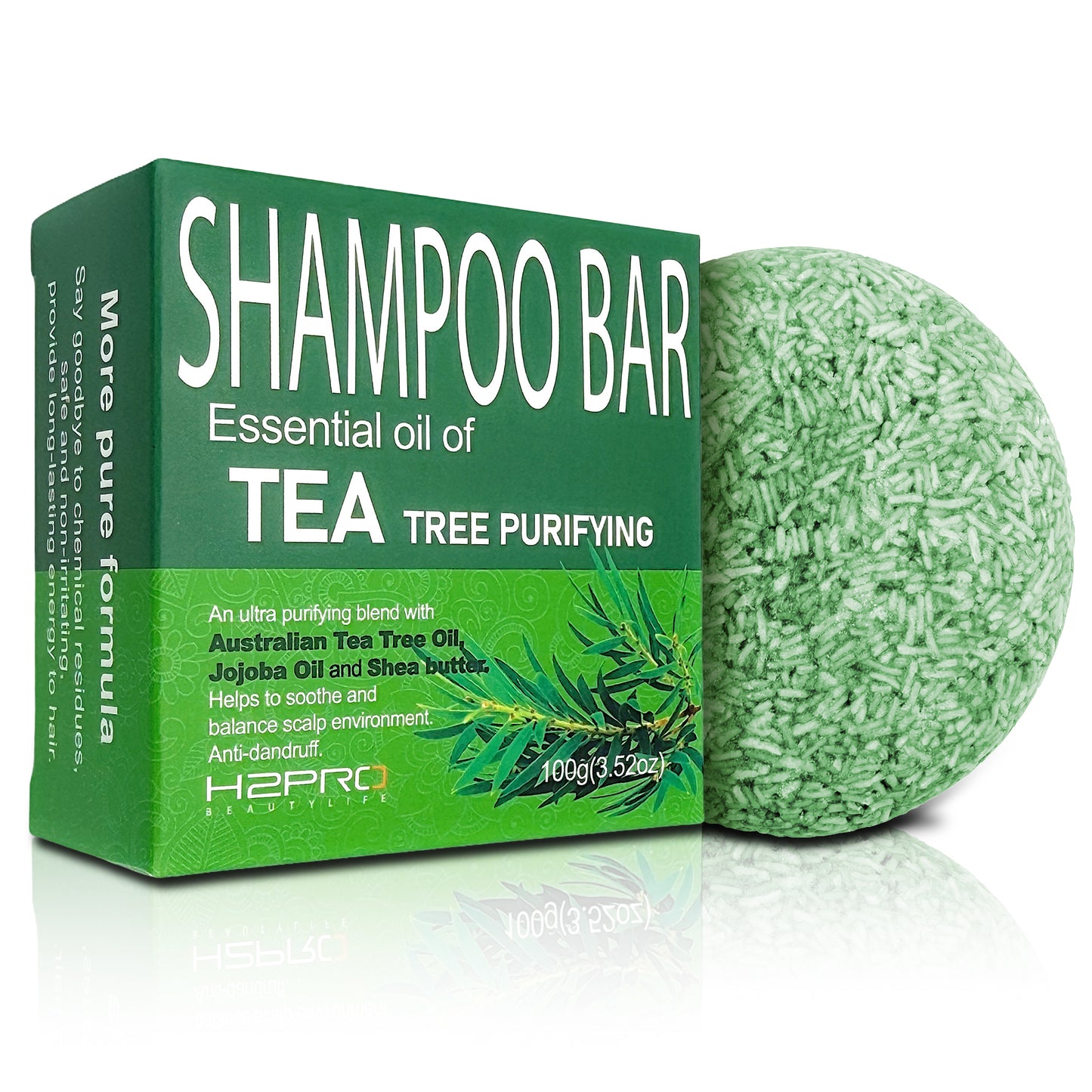 SHAMPOO BAR - SBT-2306 - H2PRO PURIFYING TEA TREE OIL (3.52 oz / 100 g) - PACK OF 6
