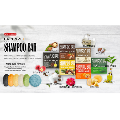 SHAMPOO BAR - SBA-2301 - H2PRO REPAIRING ARGAN OIL AND KERATIN (3.52 oz / 100 g) - PACK OF 6
