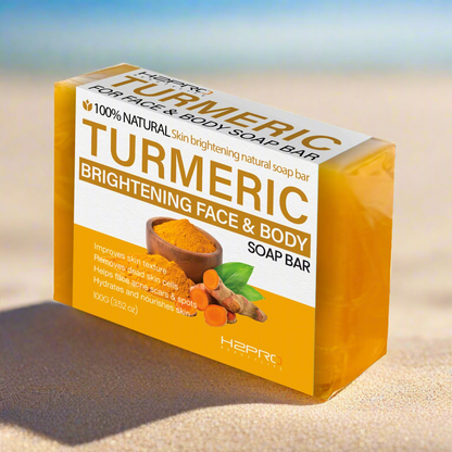 SOAP BAR - TFS-2401 - H2PRO TURMERIC BRIGHTENING FACE & BODY (3.52 oz / 100 g) - PACK OF 6